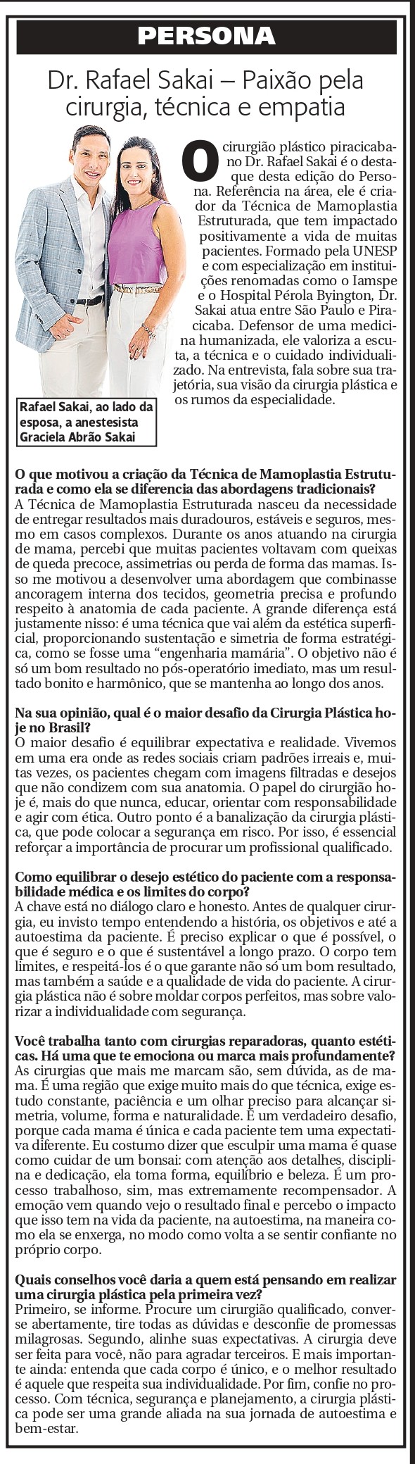 Dr. Rafael Sakai – Paixão pela cirurgia, técnica e empatia